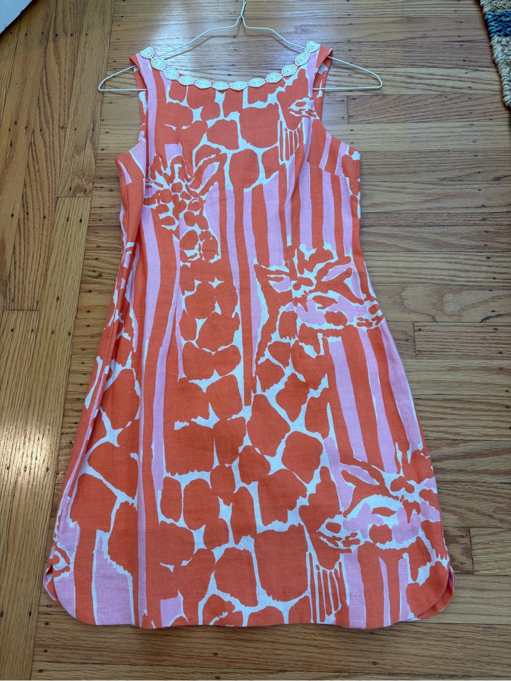 Lilly Pulitzer for Target Sleeveless Orange & Pink Floral Stripe Shift Dress